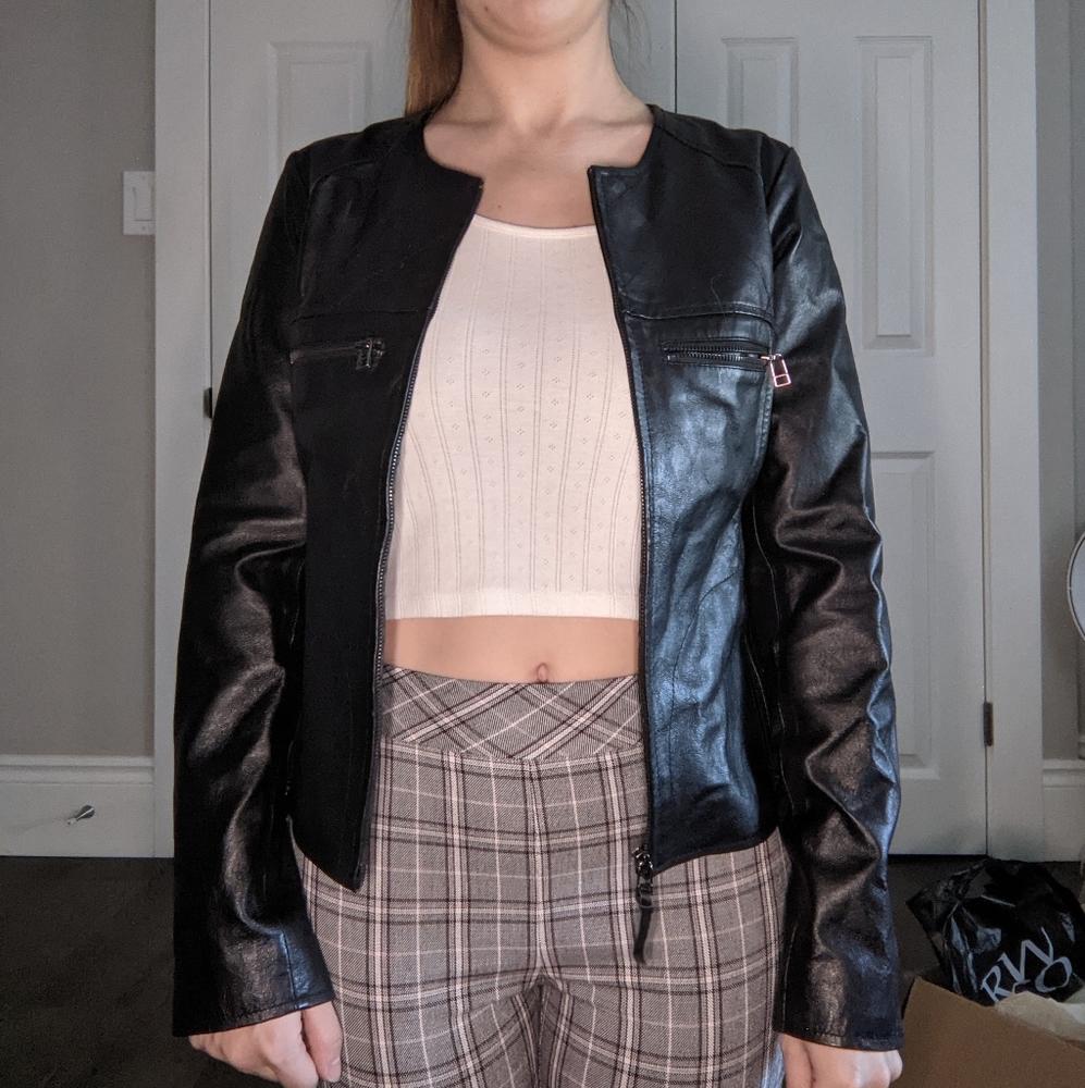 BB Dakota faux leather moto biker jacket